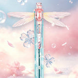 Dragonfly Click Gel Pen With Quick-Dry Black Ink - Pink Dragonfly