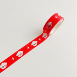 Cartoon Dog And Tulip Washi Tape 5 M - Red Puppy