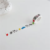 Cartoon Dog And Smiley Face Washi Tape 5 m