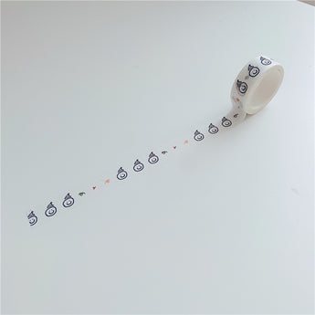 Kawaii Smiley Cake And Bear Washi Tape - Smiley In Santa Hat
