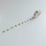 Kawaii Smiley Cake And Bear Washi Tape - Silly Chubby White