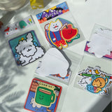 Nekoni Cartoon Girl And Cat Waterproof Stickers