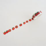 Cartoon Elephant And Tomato Washi Tape For Journaling - Hand-Drawn Tomato