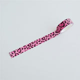 Cow And Leopard Print Washi Tape 5 m Roll - Rose Leopard