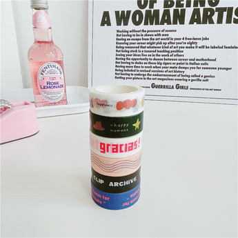 Klein Blue English Script Washi Tape