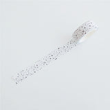 Cow And Leopard Print Washi Tape 5 m Roll - White Mini Dots