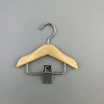 Mini Wooden Cat And Dog Clothes Hanger With Hook - Natural 1004