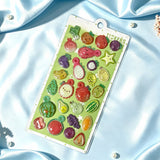 3D Cartoon Relief Crystal Sticker Sheets - Fruit Pets