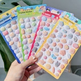 3D Flocked Cat Dog And Bird Stickers