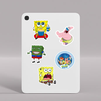 Cute SpongeBob Cartoon Sticker Pack