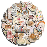 American Vintage Portrait Cartoon Sticker Pack