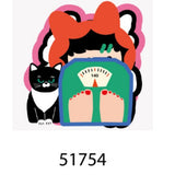 Nekoni Cartoon Girl And Cat Waterproof Stickers - Cute Girl Everyday