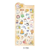 Cute Cat Dog And Bunny Sticker Sheets - Crayon Dog