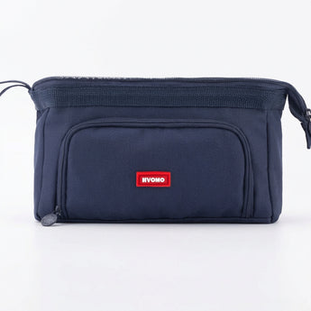 Angoo Double Layer Pencil Case With Boat Window - Navy