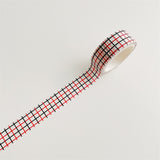 Cartoon Dog And Tulip Washi Tape 5 M - Color Block Plaid
