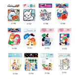 Nekoni Cartoon Girl And Cat Waterproof Stickers