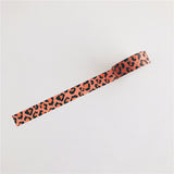Cow And Leopard Print Washi Tape 5 m Roll - Orange Leopard