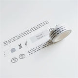 Klein Blue Grid And Smiley Face Washi Tape - Smiley Paper Clip
