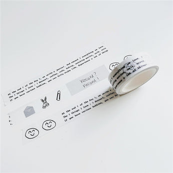 Klein Blue Grid And Smiley Face Washi Tape - Smiley Paper Clip