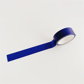 Klein Blue Grid And Smiley Face Washi Tape - Klein Blue Solid