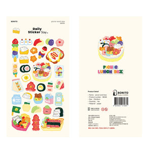 Cute Bento Box And Sushi Sticker Sheet