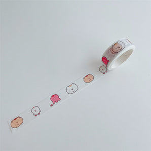 Cat Paw And Bear Washi Tape 5 m - White Octopus Cat