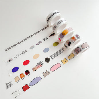 Chain And Bottle Pattern Decorative Washi Tape