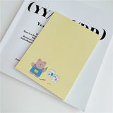 Chubby Bear Checklist Memo Pad In Yellow And White