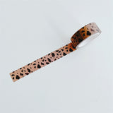 Cow And Leopard Print Washi Tape 5 m Roll - Brown Leopard