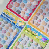 3D Flocked Cat Dog And Bird Stickers
