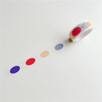 Chain And Bottle Pattern Decorative Washi Tape - Colorful Ovals