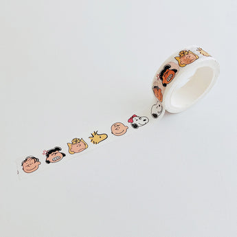 Cute Dog Cartoon Washi Tape 5 m Roll - White Dog With Friends