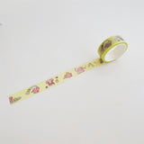 Cartoon Elephant And Tomato Washi Tape For Journaling - Hand-Drawn Elephant