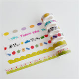 Cartoon Dog And Smiley Face Washi Tape 5 m