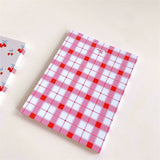 Little Cherry Argyle Grid Non-Adhesive Memo Pad - Horizontal Grid