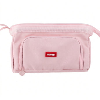 Angoo Double Layer Pencil Case With Boat Window - Pink