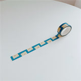 Kawaii Smiley Cake And Bear Washi Tape - Blue Big Face Bear