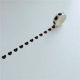 Kawaii Smiley Cake And Bear Washi Tape - Black Hearts On White