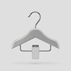 Mini Wooden Cat And Dog Clothes Hanger With Hook - Silver