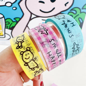 Korean Style Cartoon Figure Washi Tape 5 m