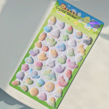 3D Flocked Cat Dog And Bird Stickers - Songbird Forest