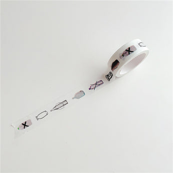 Chain And Bottle Pattern Decorative Washi Tape - Bottle
