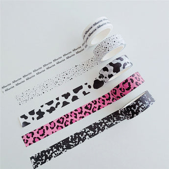 Cow And Leopard Print Washi Tape 5 m Roll