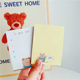 Chubby Bear Checklist Memo Pad In Yellow And White