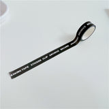 Klein Blue English Script Washi Tape - Black English Script
