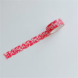 Cow And Leopard Print Washi Tape 5 m Roll - Red Cow Print