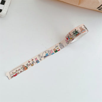 Cartoon Bear Washi Tape Korean Style Journal Borders - Design 3