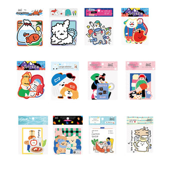 Nekoni Cartoon Girl And Cat Waterproof Stickers