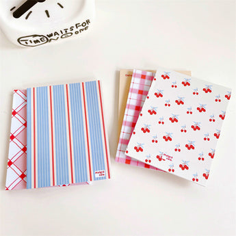 Little Cherry Argyle Grid Non-Adhesive Memo Pad