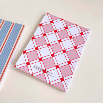 Little Cherry Argyle Grid Non-Adhesive Memo Pad - Argyle